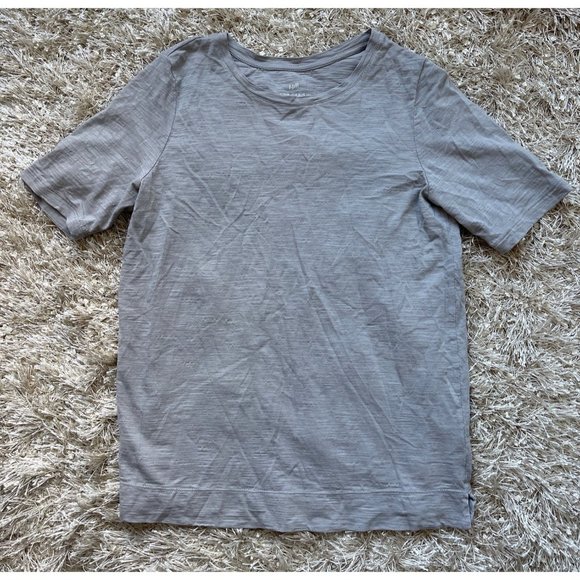 J. Jill Tops J Jill Elbow Sleeve Slub Tee Womens Size M Gray